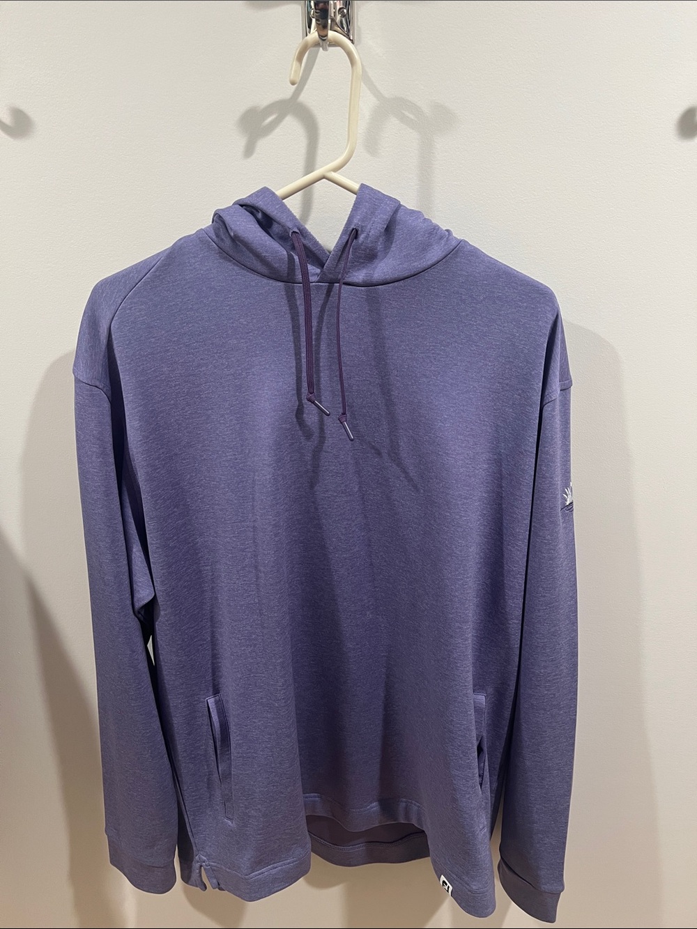 FootJoy Men's Hooded Pullover in Heathered Violet